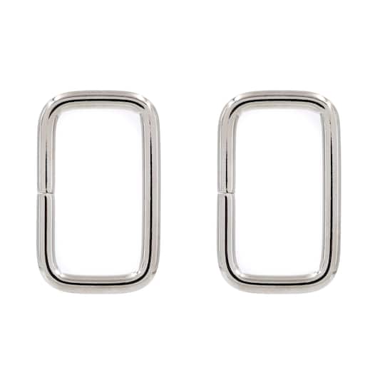 Rhodium Rectangle Rings, 2ct. by Bead Landing™